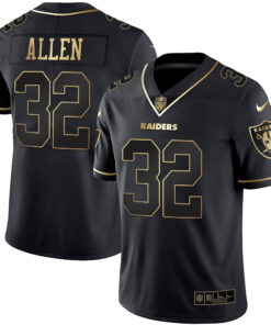 Marcus Allen Las Vegas Raiders White Gold & Black Gold Jersey - All Stitched