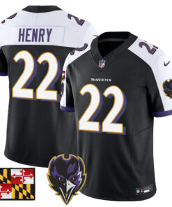 Men's Baltimore Ravens 2024 Maryland Flag Vapor Limited Jersey V2 - All Stitched