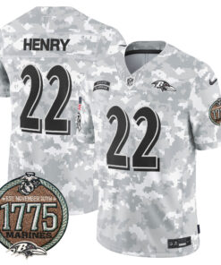 Men's Baltimore Ravens 2024 Salute to Service Establishment Year Patch Vapor Limited Jersey - All Stitched