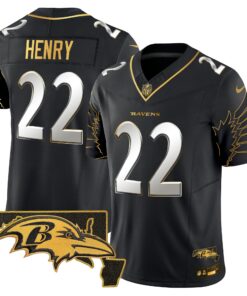 Men's Baltimore Ravens Maryland Patch Gold Vapor Limited Jersey V2 - All Stitched