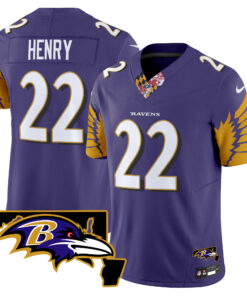 Men's Baltimore Ravens Maryland Patch Vapor Limited Jersey V3 - All Stitched