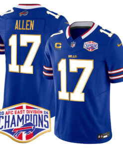 Men's Buffalo Bills 2024 AFC East Division Champions Gold Trim Vapor Limited Jersey - All Stitched