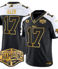Men's Buffalo Bills 2024 AFC East Division Champions Gold Vapor Limited Jersey - All Stitched