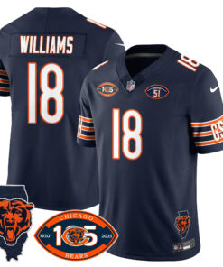 Men's Chicago Bears 1920-2025 The Chicago Bears Vapor Limited Jersey - All Stitched