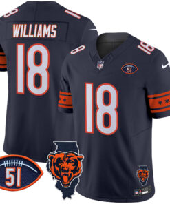 Men's Chicago Bears Illinois & Dick Butkus Patch Vapor Limited Jersey - All Stitched