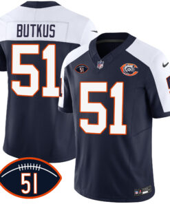 Men's Chicago Bears Throwback Dick Butkus Patch Jersey - All Stitched