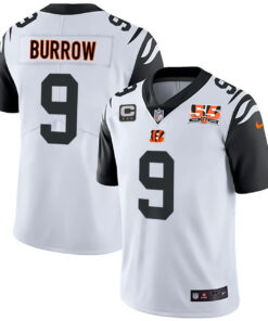 Men's Cincinnati Bengals 55th 1968 - 2022 Anniversary Patch Player Vapor Limited Jersey - All Stitched