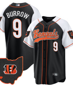 Men's Cincinnati Bengals Ohio Patch Baseball Jersey - All Stitched