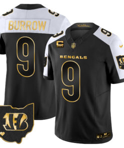 Men's Cincinnati Bengals Ohio Patch Gold Vapor Limited Jersey - All Stitched