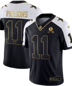 Men's Dallas Cowboys Alternate Vapor Black Gold & Navy Gold Limited - All Stitched