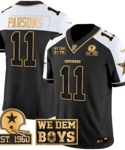 Men's Dallas Cowboys Est. 1960 & We Dem Boyz Patch Gold Vapor Limited Jersey - All Stitched