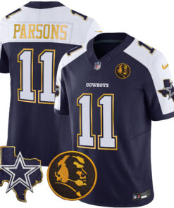 Men's Dallas Cowboys Texas & John Madden Patch Gold Trim Vapor Jersey - All Stitched