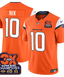 Men's Denver Broncos 3-Time Champions Patch Vapor Limited Jersey - All Stitched