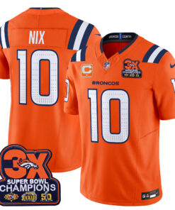 Men's Denver Broncos 3-Time Champions Patch Vapor Limited Jersey V2 - All Stitched