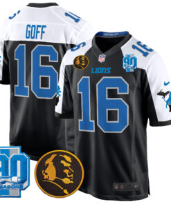Men's Detroit Lions 2024 90th & John Madden Patch Game Jersey - All Stitched