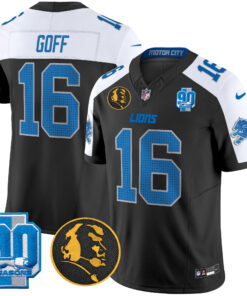 Men's Detroit Lions 2024 90th & John Madden Patch Vapor Limited Jersey V2 - All Stitched