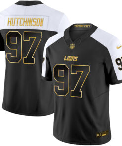 Men's Detroit Lions 2024 Gold Vapor Limited Jersey - All Stitched