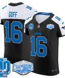Men's Detroit Lions 2024 NFC North Division Champions Patch Vapor Elite Jersey - All Stitched