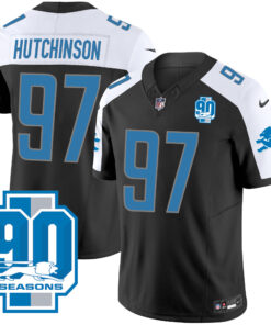 Men's Detroit Lions 90th Year Patch Jersey - All Stitched