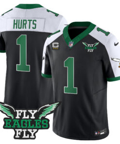 Men's Fly Philadelphia Eagles Fly Patch Throwback Kelly Green Vapor Jersey - All Stitched