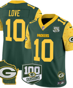Men's Green Bay Packers 100th Season & Home Patch Cheese Vapor Limited Jersey – All Stitched