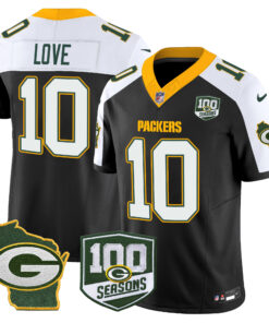 Men's Green Bay Packers 100th Season & Home Patch Vapor Limited Jersey - All Stitched