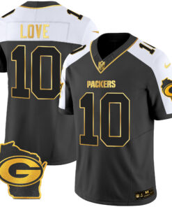 Men's Green Bay Packers Home Patch Gold Vapor Jersey - All Stitched