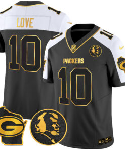 Men's Green Bay Packers John Madden & Home Patch Gold Vapor Limited Jersey - All Stitched