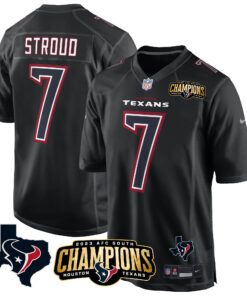 Men's Houston Texans 2023 AFC South Champions Patch Game Jersey - All Stitched