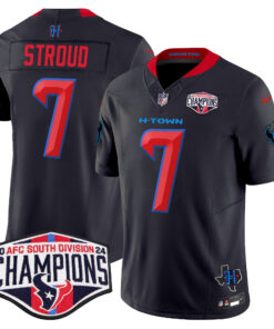 Men's Houston Texans 2024 AFC South Division Champions Patch Vapor Limited Jersey - All Stitched
