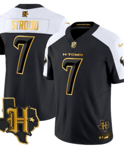 Men's Houston Texans 2024 Texas Patch Gold Vapor Limited Jersey - All Stitched