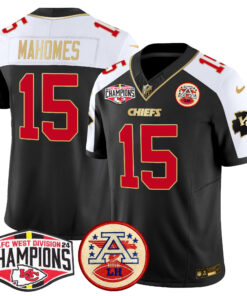 Men's Kansas City Chiefs 2024 AFC West Division Champions Patch Vapor Limited Jersey - All Stitched