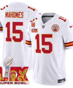 Men's Kansas City Chiefs Super Bowl LIX Patch Vapor Limited Jersey - All Stitched
