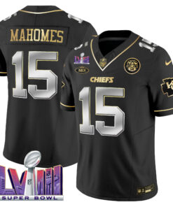 Men's Kansas City Chiefs Super Bowl LVIII Patch Vapor Jersey V3 - All Stitched