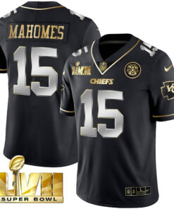 Men's Kansas City Chiefs Super Bowl Vapor Gold Jersey V2- All Stitched
