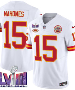 Men's Kansas City Chiefs Throwback Super Bowl LVIII Vapor Jersey - All Stitched