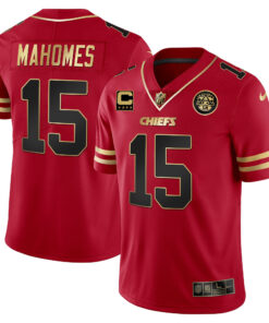 Men's Kansas City Chiefs Vapor Black Red Gold Limited - All Stitched