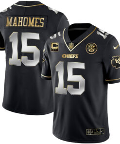 Men's Kansas City Chiefs White Gold & Black Gold - All Stitched