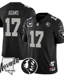Men's Las Vegas Raiders John Madden Honoring & Nevada Silver State Patch Vapor Jersey - All Stitched
