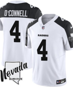 Men's Las Vegas Raiders Nevada Silver State Patch Vapor Jersey - All Stitched
