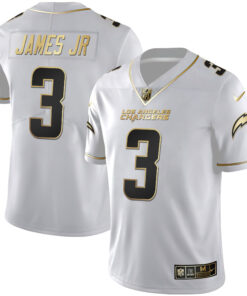 Men's Los Angeles Chargers White Gold & Black Gold Jersey - All Stitched