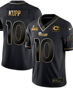 Men's Los Angeles Rams Super Bowl LVI Black Gold Jersey - All Stitched
