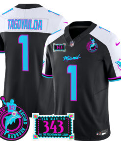 Men's Miami Dolphins "Dan the Man Record Breaker" Patch Vapor Limited Jersey - All Stitched