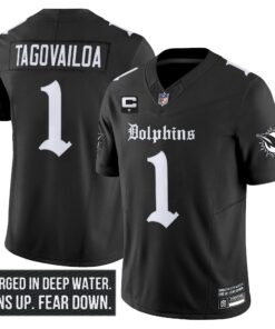 Men's Miami Dolphins 'Gothic Deep Water Edition' Vapor Limited Jersey - All Stitched