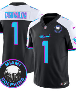 Men's Miami Dolphins "Miami Vice" Vapor Limited Jersey V3 - All Stitched