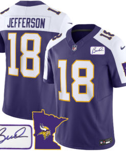 Men's Minnesota Vikings Bud Grant Patch Classic Limited Jersey V2 - All Stitched