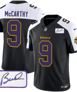 Men's Minnesota Vikings Bud Grant Patch Classic Limited Jersey V6 - All Stitched