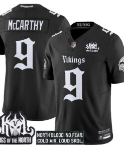 Men's Minnesota Vikings 'Gothic Norseblood Edition' Vapor Limited Jersey - All Stitched