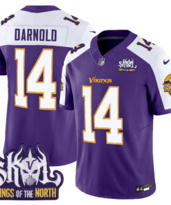 Men's Minnesota Vikings King Of The North Patch Throwback Vapor Limited Jersey - All Stitched