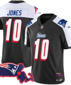 Men's New England Patriots 1996 Throwback State Patch Vapor Jersey - All Stitched